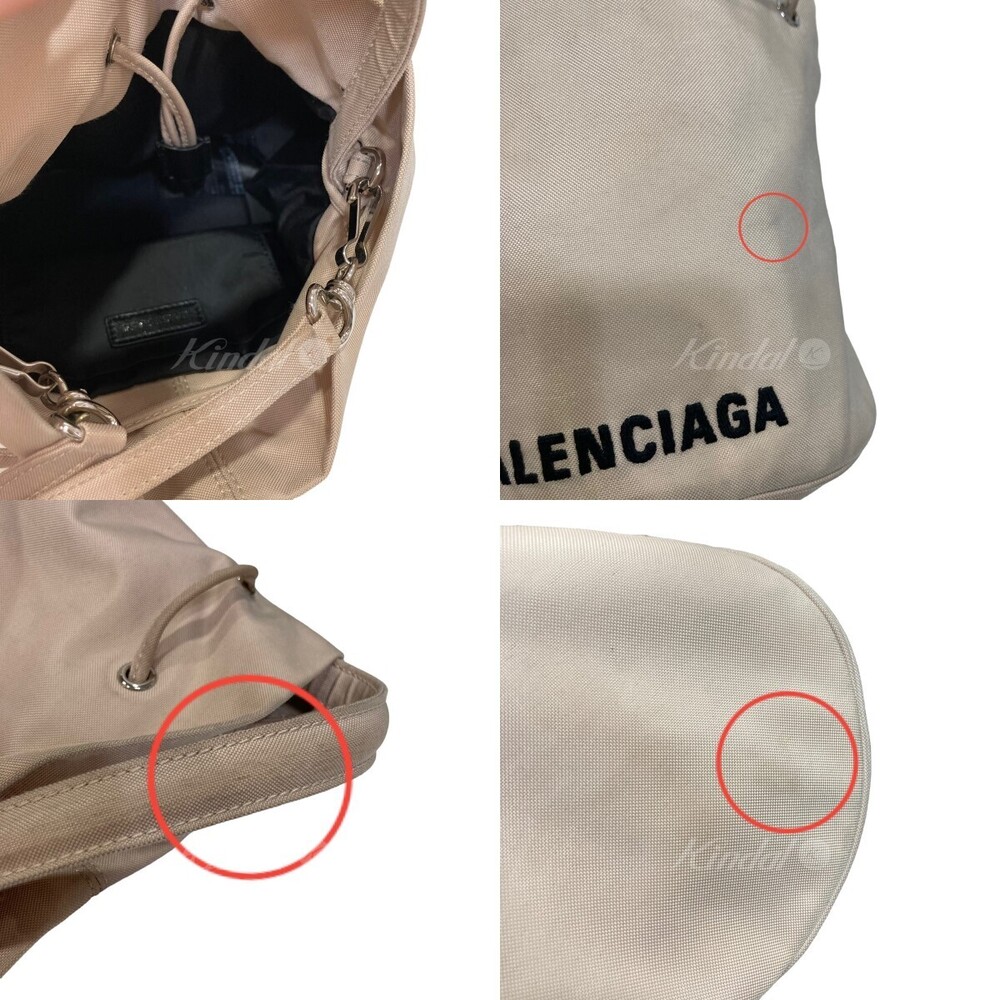 Balenciaga WHEEL Wheel Drawstring Bucket Bag Beige - Picture 3 of 9